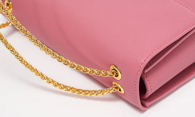 Chain Shoulder Crossbody Leather Square Handbag