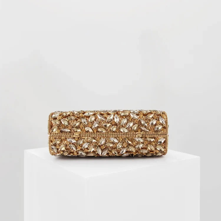 Square Diamond Banquet Crystal Evening Clutch Bag