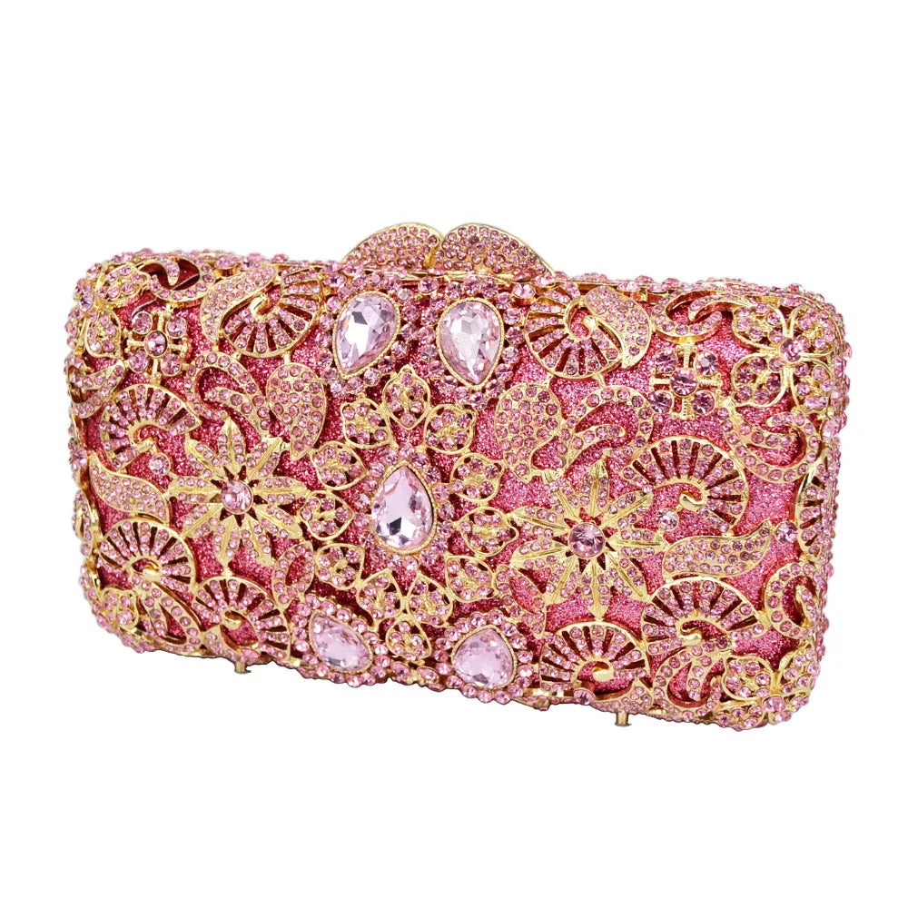 Crystal Rhinestone Diamonds Decor Clutch Evening Bag