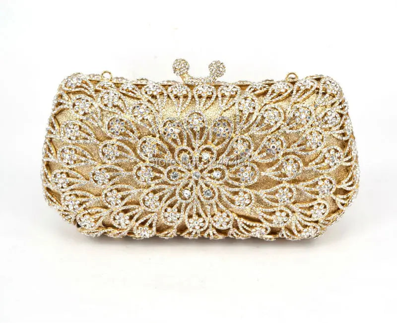 Plum blossom Pattern Crystal Evening Clutch Bags