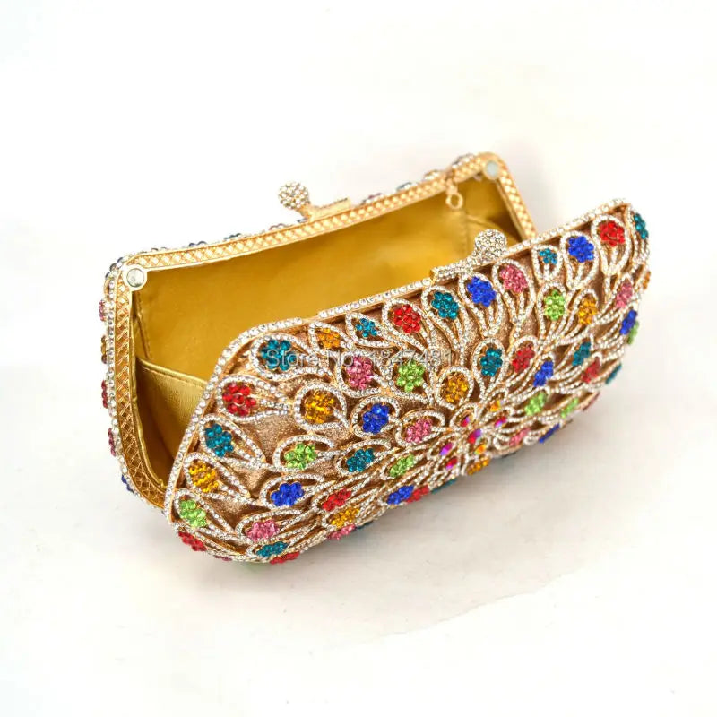 Plum blossom Pattern Crystal Evening Clutch Bags