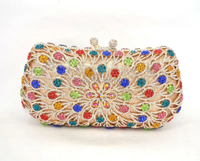 Plum blossom Pattern Crystal Evening Clutch Bags