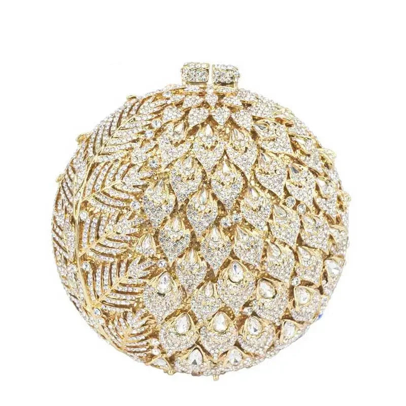 Crystal Soiree pochette Ball Shape Clutch Bags