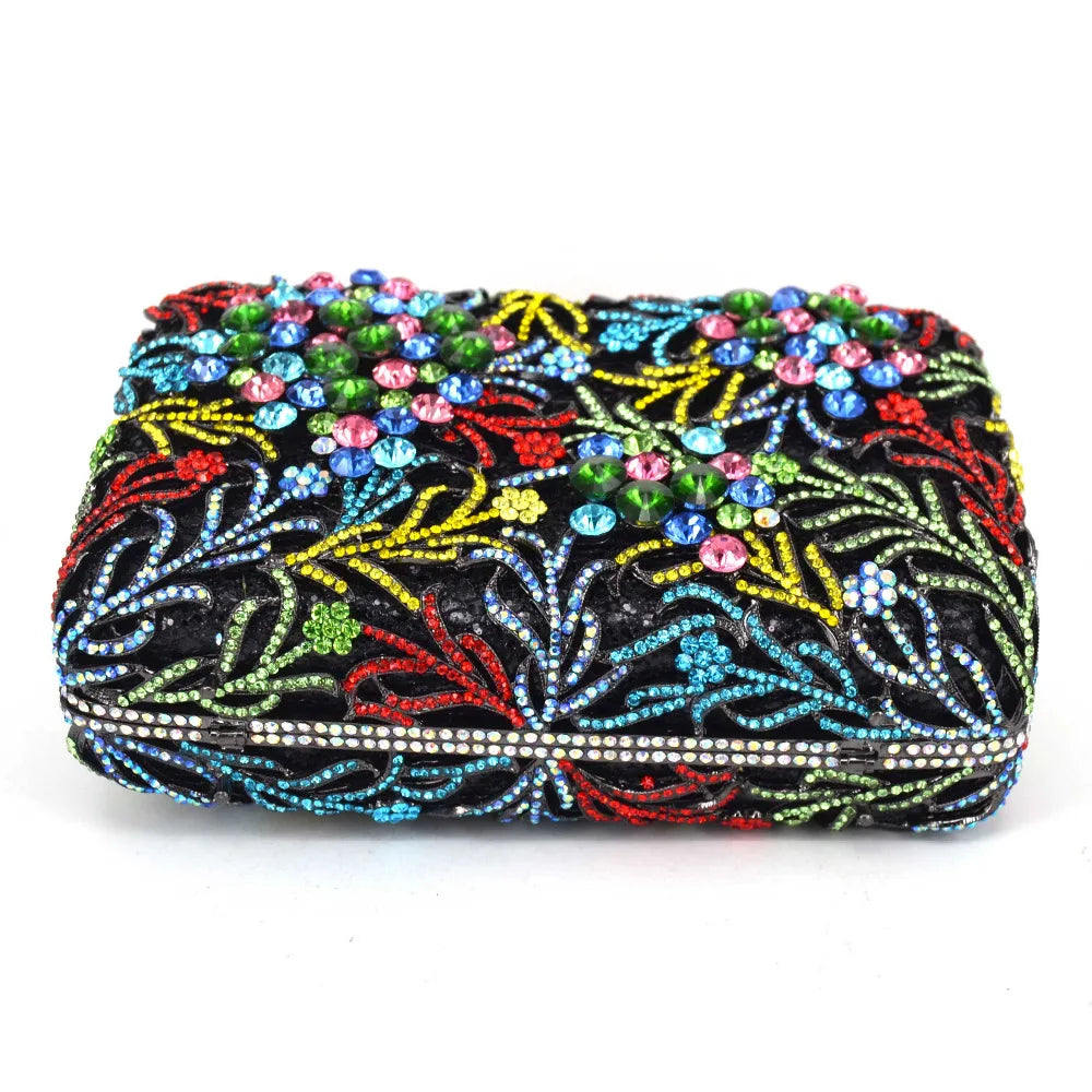 Crystal Diamond Colourful Purse Clutch Evening Bag