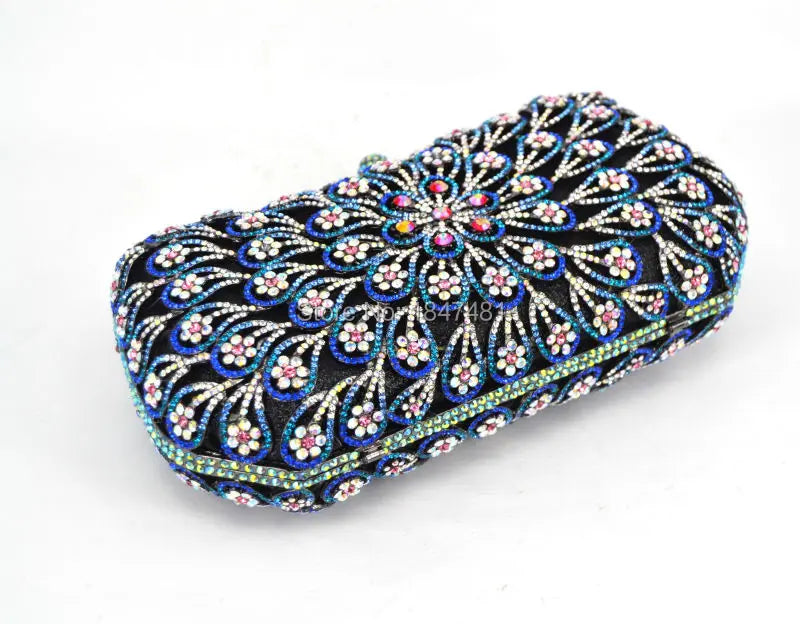 Plum blossom Pattern Crystal Evening Clutch Bags