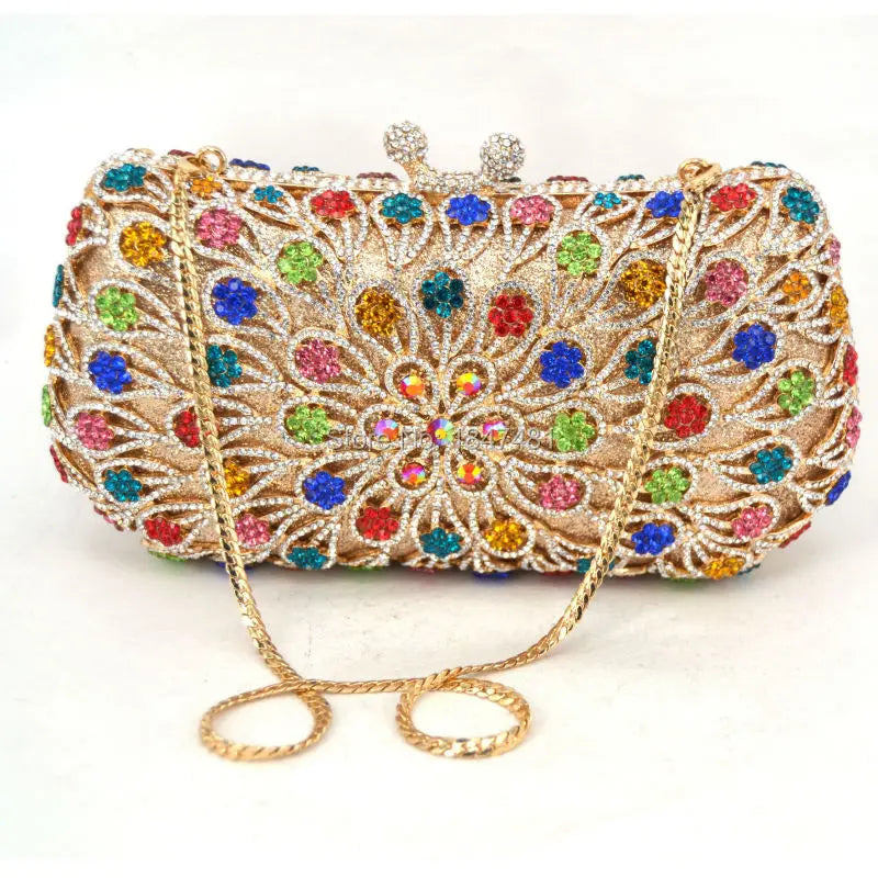 Plum blossom Pattern Crystal Evening Clutch Bags