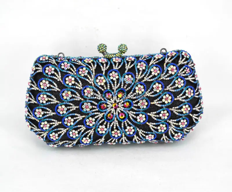 Plum blossom Pattern Crystal Evening Clutch Bags