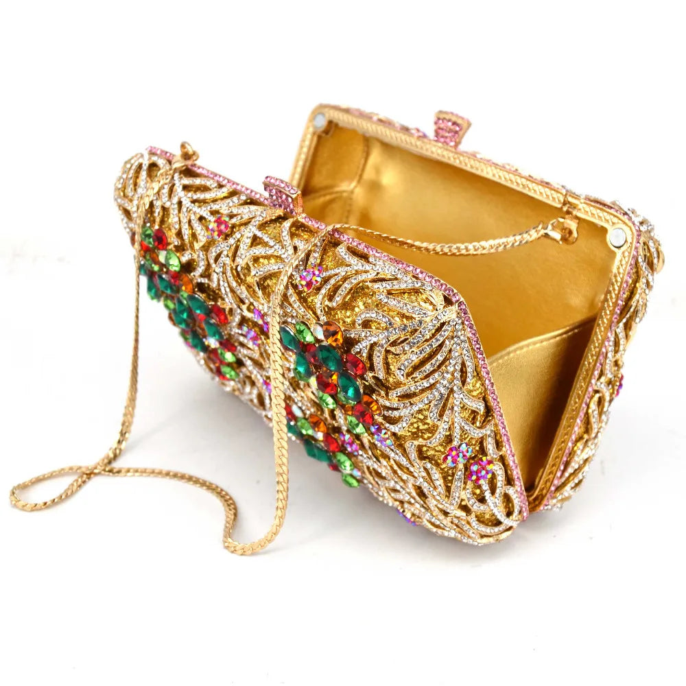 Crystal Diamond Colourful Purse Clutch Evening Bag