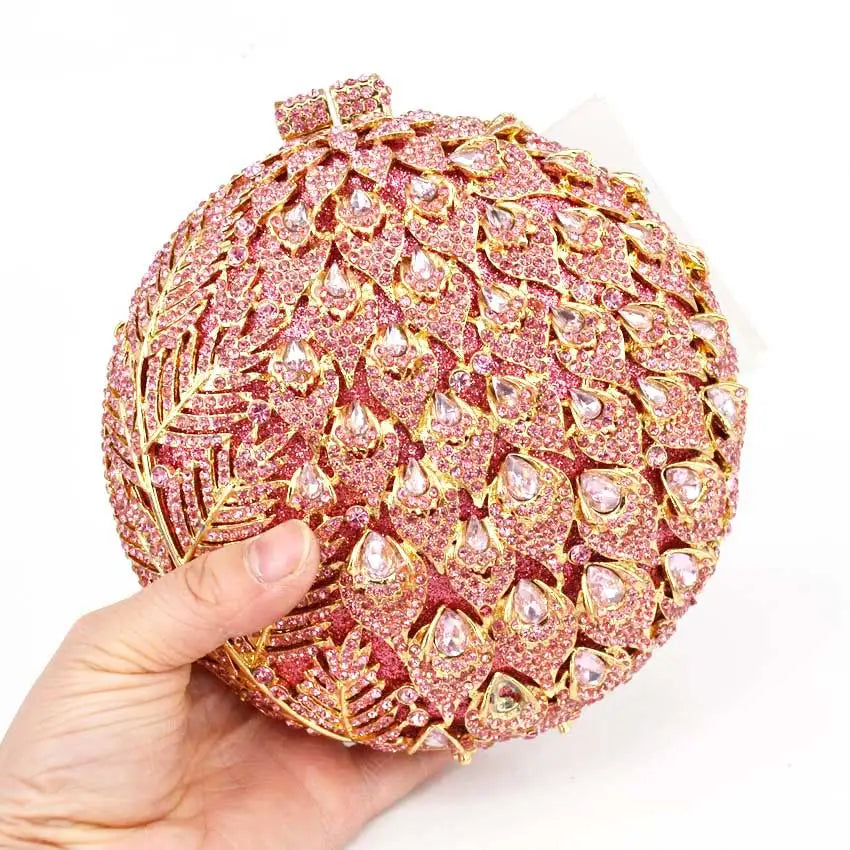 Crystal Soiree pochette Ball Shape Clutch Bags