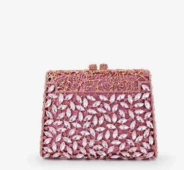 Square Diamond Banquet Crystal Evening Clutch Bag