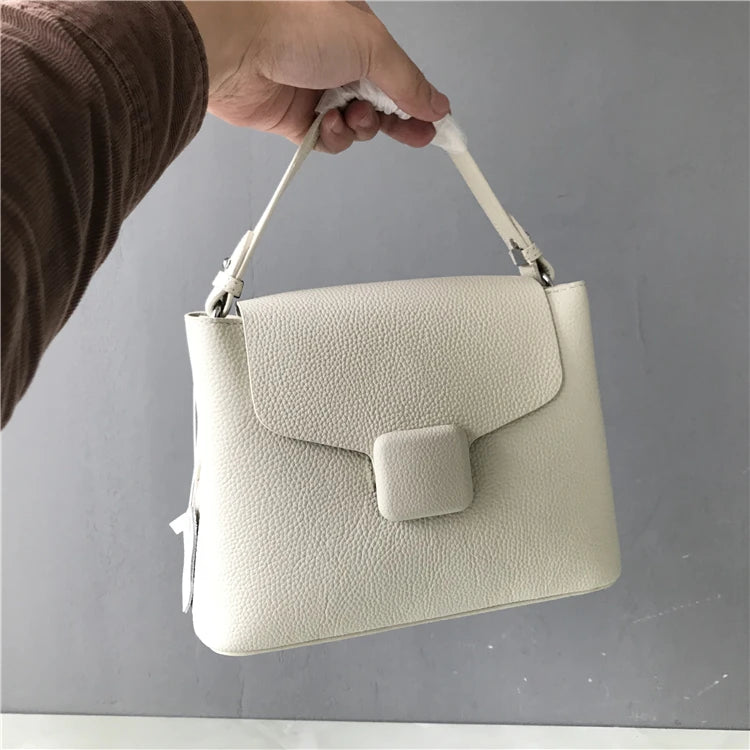 Soft Genuine Leather Flap Casual Strap Crossbody Totes Handbag Bag