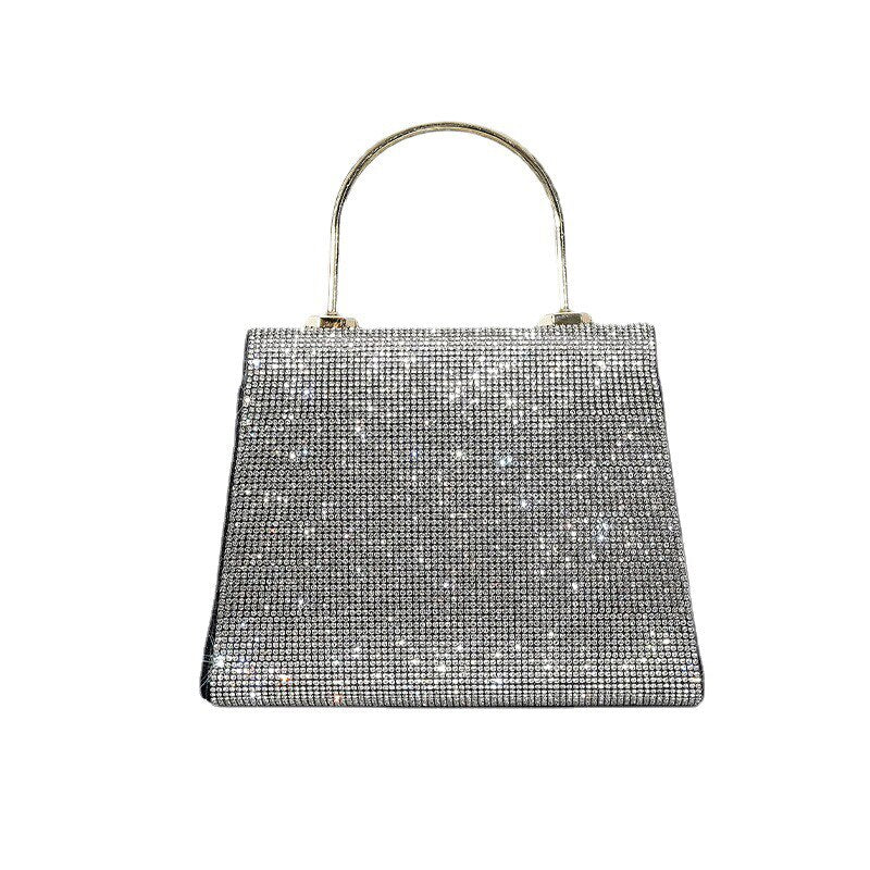 Diamond Buckle Metal Handle One Shoulder Crossbody Bag