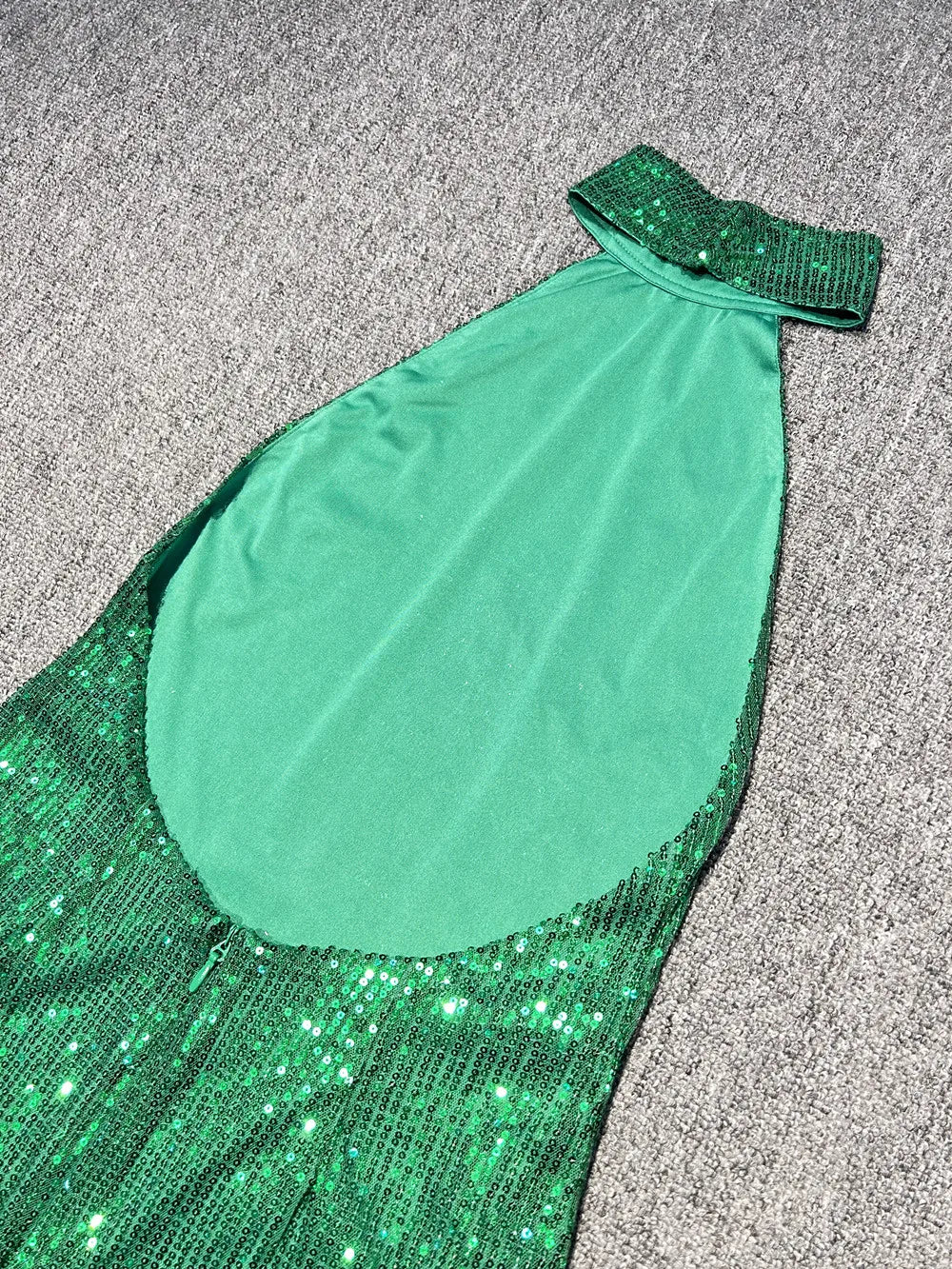 O-Neck Sequins Sleeveless Backless Tight Maxi Dress