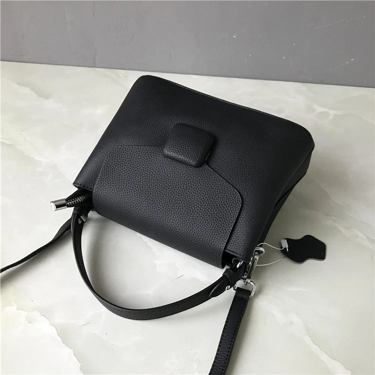 Soft Genuine Leather Flap Casual Strap Crossbody Totes Handbag Bag