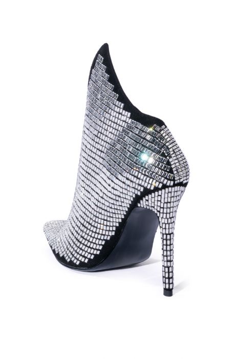 Pumps Crystal Rivet High heel Pointed Toe Boots