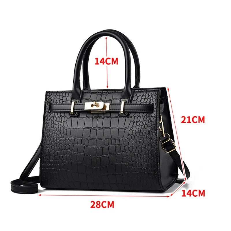 Genuine Leather Casual Tote Handbag