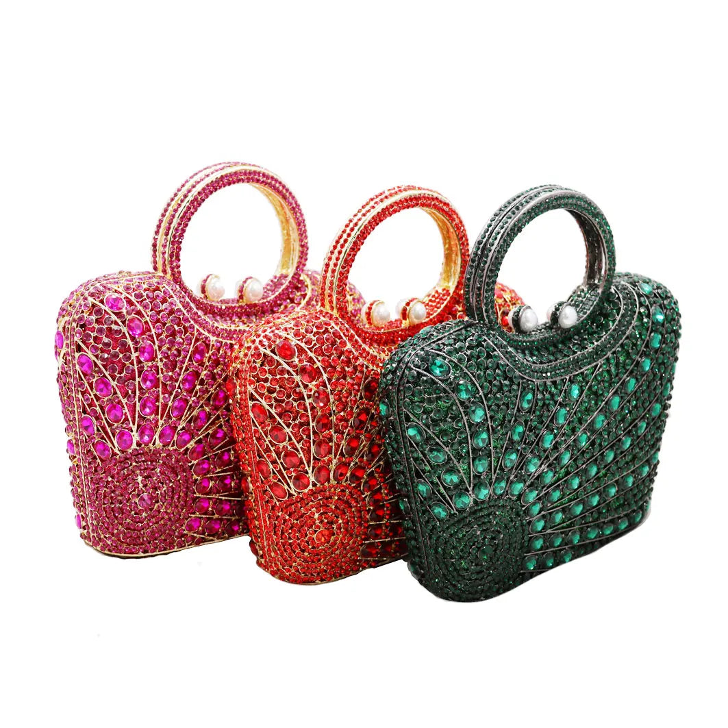 Banquet Pichette Diamond Bling Mini Tote Clutch Bags