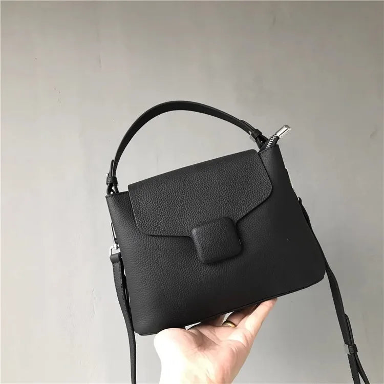 Soft Genuine Leather Flap Casual Strap Crossbody Totes Handbag Bag