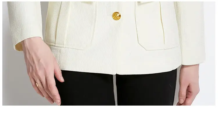 Chickened Vintage Golden Buttons Pocket  Collar Belted Blazers