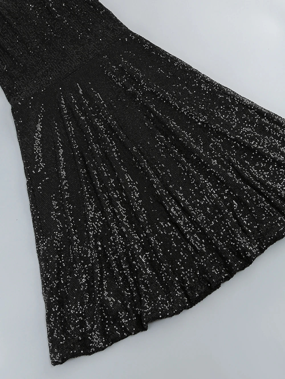 One Shoulder Long Sleeve Tight Maxi Sequin Dress