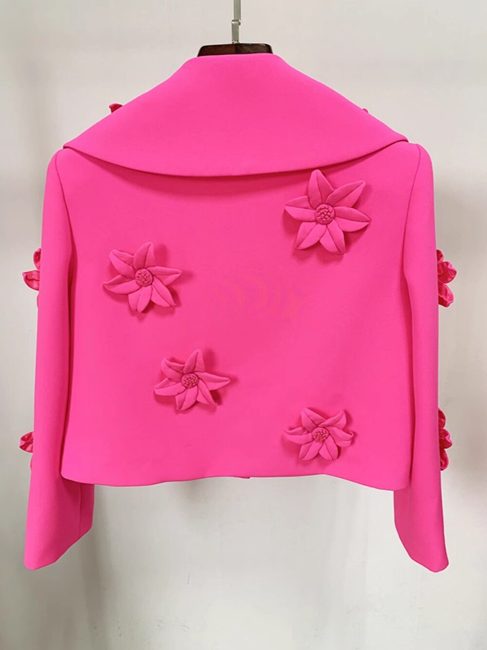 Floral Embellished Blazer Mini Skirt Set
