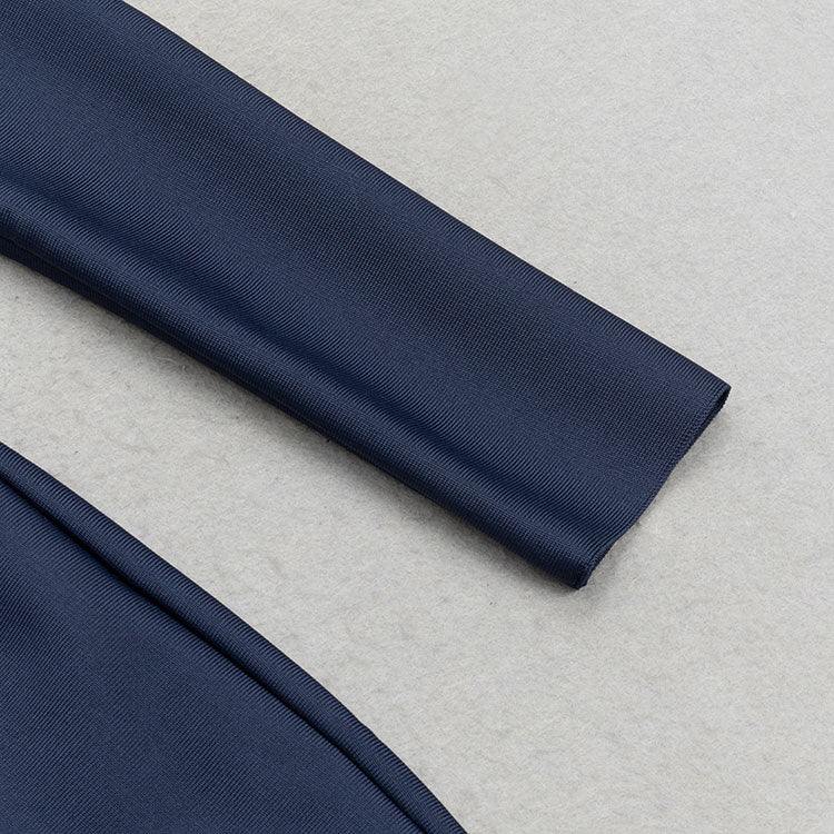 V-neck Long Sleeve Crop Top & Hollow Out Trouser Bandage Set
