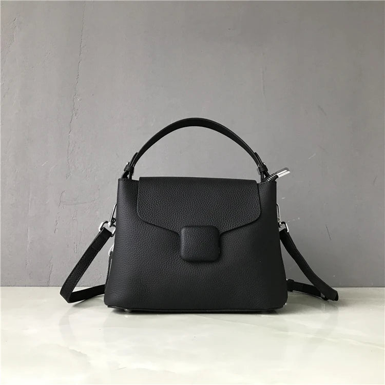 Soft Genuine Leather Flap Casual Strap Crossbody Totes Handbag Bag