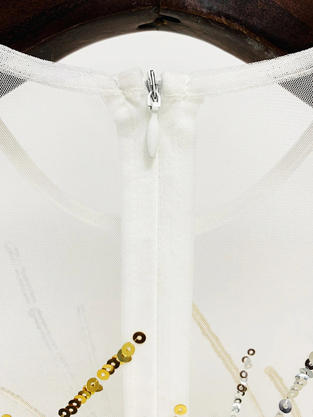 Sequin Diamond Mesh See-Through Patchwork Maxi Jumpsuit
