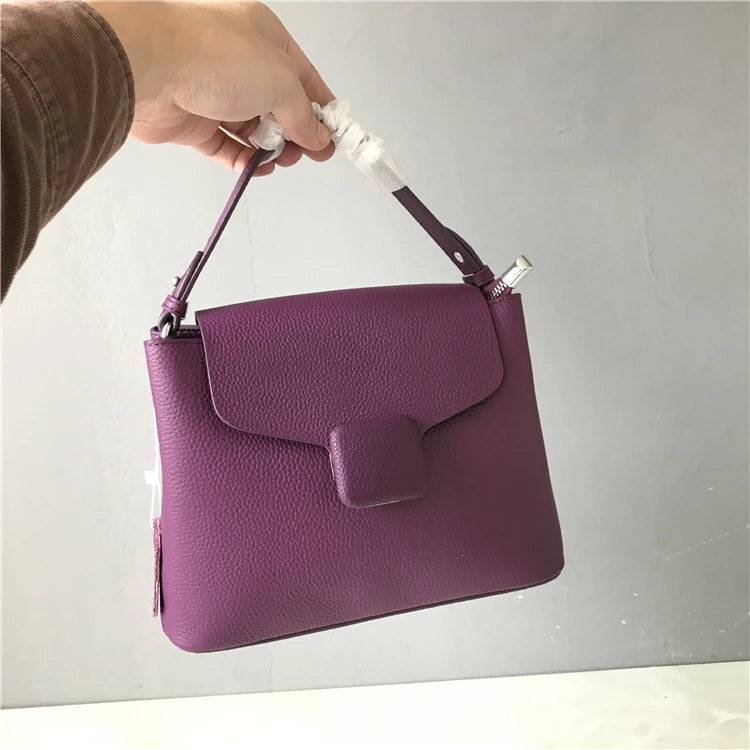 Soft Genuine Leather Flap Casual Strap Crossbody Totes Handbag Bag