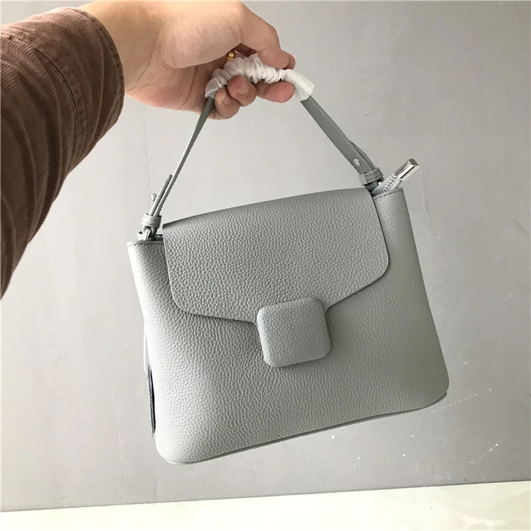 Soft Genuine Leather Flap Casual Strap Crossbody Totes Handbag Bag