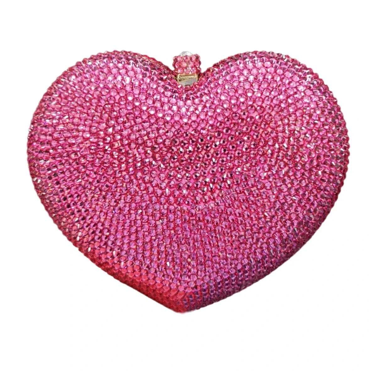 Deluxe Crystal Diamond Heart Shaped Evening Clutch Bag