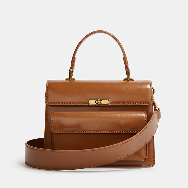PU Leather Square Clutch Handbag
