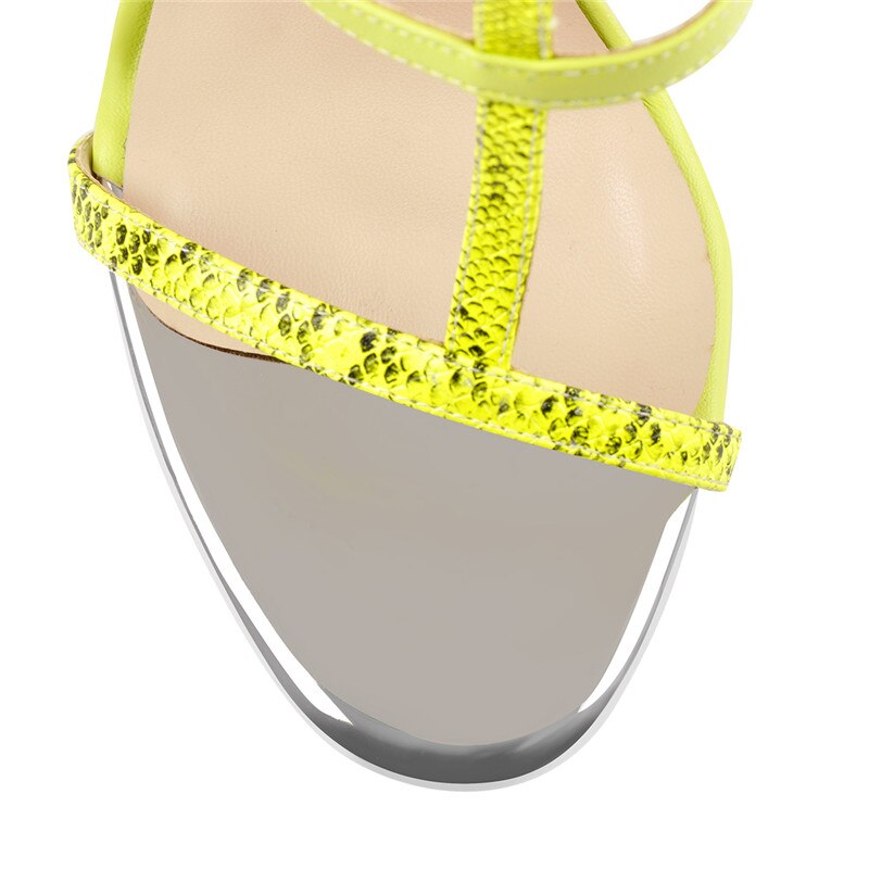 T-Strap Open Toe Strap Back Zipper High Heels Sandals