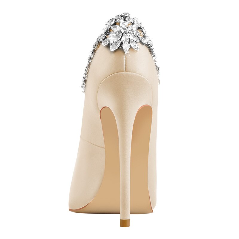 Pointed Toe Artificial Diamond Pumps Thin Heels Shoes