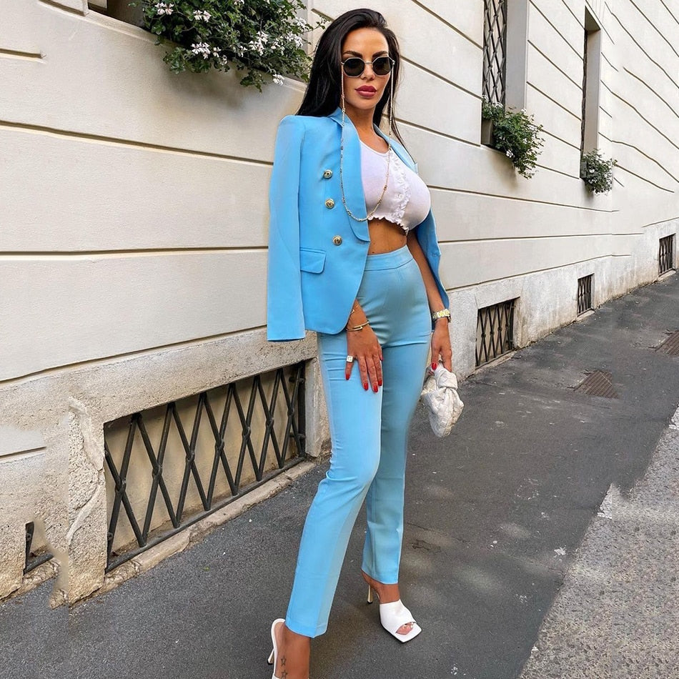 Double Breasted Blazer & Trouser Set