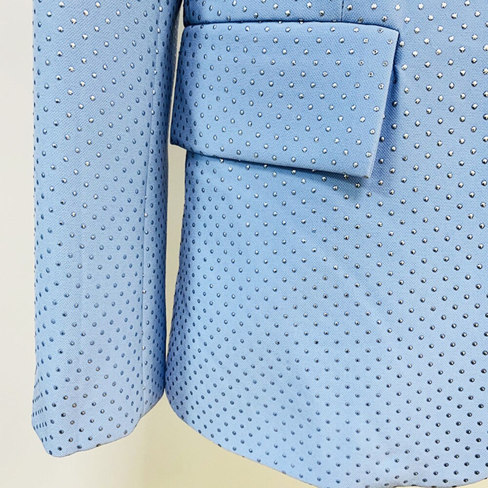 Long Sleeve Blazer Bra Top Flared Trouser 3-Piece Set