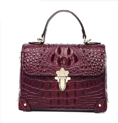 Genuine Leather Flap Buckle Handbags