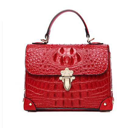 Genuine Leather Flap Buckle Handbags